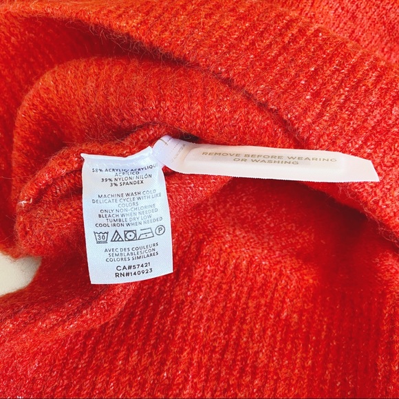 LOFT | Plus Cowl Neck Tunic Sweater Tamale Red New 16/18 20/22 24/26 Christmas - Picture 9 of 13